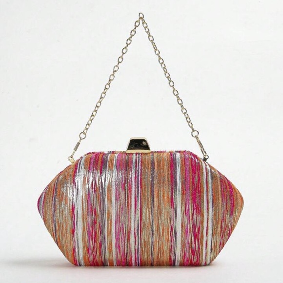Multicolor Striped Women's Clutch - Picture 4 of 8